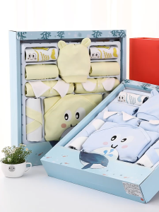 Baby ชุดของขวัญสำหรับเด็กอ่อน 20 ชิ้น ผ้าฝ้ายชุดเด็กแรกเกิด-xiaojinli