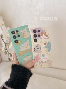 Cute Full Cover Protective Phone Case for Samsung S25 Ultra Edge S24 plus Womens Style A55 Note20 S10 S20 A54 A53 Ins Wind