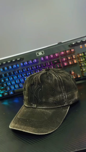 Topi Baseball Model Robek Full Wash Denim Motif NY Terbaru Fashion Pria Wanita