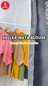 Blouse Korean Style Wanita Linen Rami Premium Polos Ootd Casual Jumbo Inata Blouse Terbaru - XELLEA