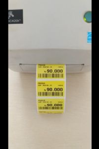 Label Stiker Kertas Semicoated 50x30 Barcode Sticker Roll Warna 1 Line 1000 pcs