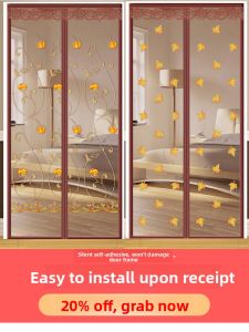 Magnetic Mosquito-Proof Door Curtain Summer Home Fly Control Bedroom Partition No Drilling Required Mesh Curtain Window Screen
