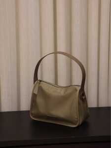 C&Y High-End Underarm Shoulder Bag Pure Color Black Large Capacity Commuter Crossbody Bag Casual Style Oxford Cloth Handbag