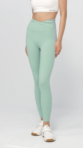 XEXYMIX Black Label Signature Power Rise Shirring Leggings Olahraga Wanita - XFK2LL1501