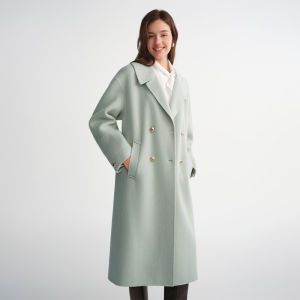 DUSHU | Double Breasted Notched Collar Wool Coat