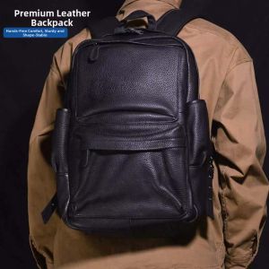 SHIPAILUO | Luxury Leather Large Capacity Business Leisure Backpack