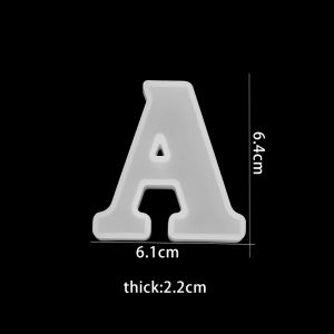 3D Capital Letter Silicone Molds Uppercase Alphabet UV Epoxy Resin Mold For DIY Jewelry Making Pendant Key Chain Crafts Supplies