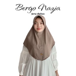 Hijab Instan Pet Polos Jersey Chelse/Bergo Harian Oval Nazia Kombinasi Pin Acrylic