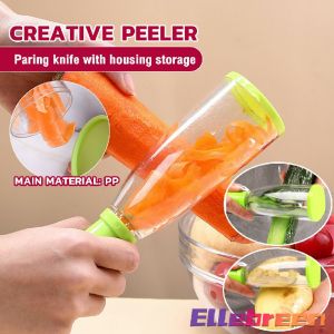 Multi-functional Peeler Stainless Steel Creative With Garbage Storage For fruits vegetables