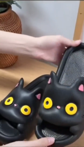 Dép Nhựa Mềm Nữ Mang Trong Nhà Êm Chân Chống Trơn Trượt Dép Mèo Ngộ Nghĩnh Quai Ngang Họa Tiết Đáng Yêu Kiểu Dáng Cute