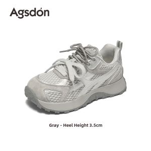 Agsdon | Womens Breathable Mesh Shoes Thick Sole 1