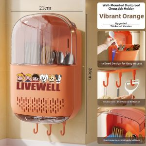 DEMING | Wall-mounted Chopstick Organizer Drying Rack