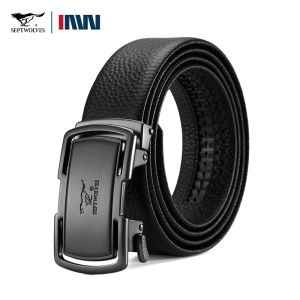 SEPTWOLVES Comfort Belt Genuine leather Lightweight Top Grain Leather Smooth Automatic Buckle For Business Casual Commuter