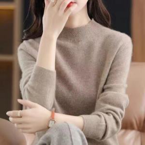 Erdos Sweater Fall and Winter New Arrival Half Turtleneck Loose Long Sleeves Pullover Inner Wear Sweater Womens Knitting Bottoming Shirt