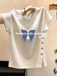 V.C.I | Elegant Button Short Sleeve T-Shirt Blouse