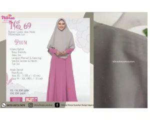 SARIMBIT BAJU COUPLE NIBRAS NS 69 069 BIRU NIAGARA PLUM SET HIJAB