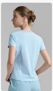 New High-end Sunscreen Yoga T-shirt Lightweight Mesh Sports Top Summer Loose Womens Fitness Short Sleeve Dry Fit