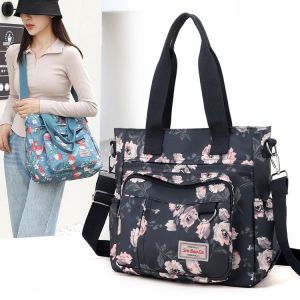 Túi Tote Túi Đeo Một Bên Vai Dễ Phối In Hoa Nylon Sức Chứa Lớn Gọn Nhẹ Nhiều Túi Xách Tay Túi Đi Làm Nữ