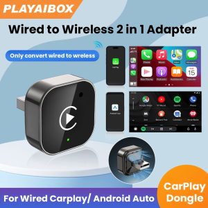  2in1 Wireless Android Auto Adapter Wireless CarPlay Dongle Car Intelligent Systems AI Smart Box For VW Toyota Nissan Honda MG