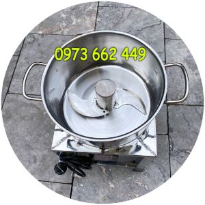 Máy xay thịt xé ruốc xay chân nấm 11 KW nồi nhấc thả dao to