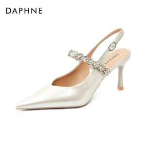 Daphne | Black Pointed Toe Thin Heel Summer Buckle Band Sandals