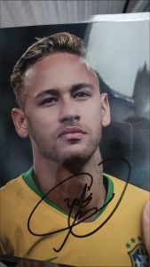 signature Postcard Football Player HD Picture World Cup Brazil Paris Saint Germain Neymar Autograph Colorfast Boyfriend Gift