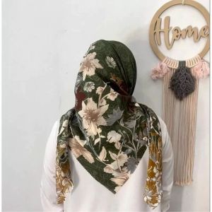 Hijab Jilbab Segi Empat Voal Laser Cutting
