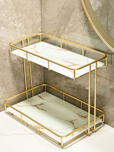 Clean Spirit Toilet Washing Table Storage Rack Bathroom Toilet Accessible Luxury Desktop Comb Makeup Supplies Storage Shelf