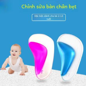 Trẻ Em Bàn Chân Dẹp Vòm Hiệu Chỉnh Miếng Lót Giày Hỗ Trợ Huấn Luyện Silicone Gel Gót Ly Nẹp Mắt Cá Chân Cho Chạy Bộ Và Thể Thao
