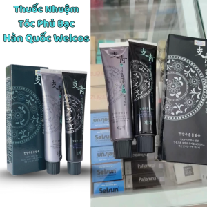 Thuốc nhuộm tóc phủ bạc thảo dược Welcos Giúp nhuộm phủ bạc nhanh 1 phút không gây mùi khó chịu chính hãng