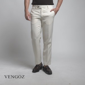 VENGOZ Celana Pria Regular Fit Pedro Trousers - Ivory