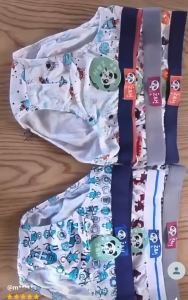 Boys briefs 12 PCS/6 pcs Good elastic waistband Cartoon Print pure Cotton skin-friendly Kids Underwear Breathable and Soft