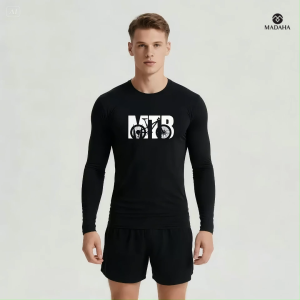 Madaha Kaos Baju Lengan Panjang Dry fit Jersey Olahraga Mountain Bike Plygon