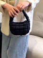 Korean Fashion Micro Cloud Bag Handbag Cotton-Padded Handbag Rhombus Embroidery Beg Tangan Gelembung Wanita Gift Bag云朵包. 