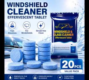 20/50/100pcs Windshield Cleaner Effervescent Tablets Solid Cleaner Quick Dissolve Glass Water All Season Glass Cleaning Tablets