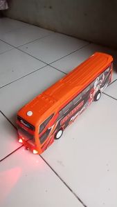 { BUY 1 GET 1 } MAINAN ANAK VIRAL BUS TELOLET DILENGKAPI SUARA BUS BASURI MAINAN KLAKSON - Miniatur Mainan Bus Telolet Remot Control Full Lampu