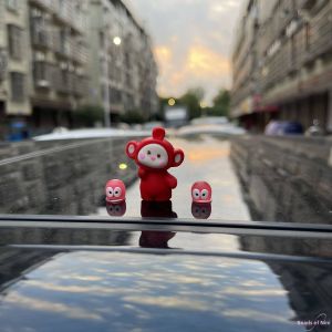 Creative 3D Wind-Powered Car Decoration
