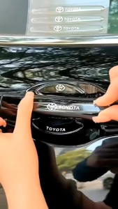 8pcs Car Door Handle Universal Hand Buckle Protection Cover Car Handle Door Bowl Anti-Scratch Protective Film Carbon Fiber Stickers For Toyota 8pcs/Set