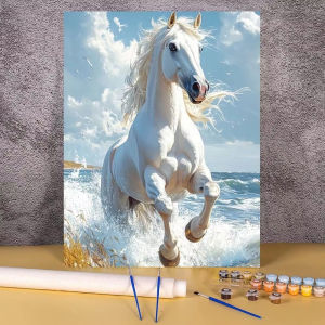 1pc Frameless Black Horse Oil Painting Kits Handpainted Picture By Number Drawing on Canvas Home Decoration Diy Paint By Numbers