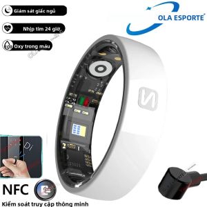 Nhẫn Thông Minh Thể Thao Chống Nước NFC Chất Liệu Gốm Theo Dõi Sức Khỏe Theo Dõi Giấc Ngủ Điều Khiển Ảnh Bằng AI Dành Cho Android IOS Nam Nữ Quà Tặng Sinh Nhật Quà Tặng Cưới