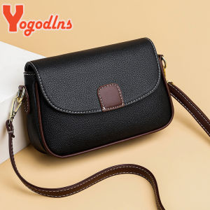 Yogodlns Texture Flap Shoulder Bag For Women New Contrast Color Crossbody Bag Daily Shopping Phone Purse Mommy Messenger Bags