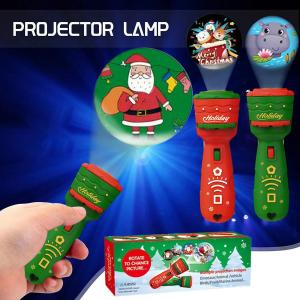 24 Patterns Santa Christmas Tree Flashlight Projector Torch Lamp Toy Early Education Toy for Kid Holiday Birthday Xmas Gift 2022