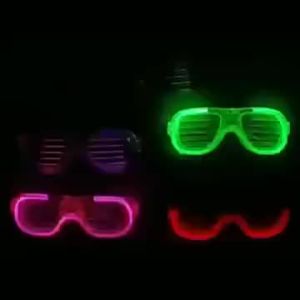 MaxPlus Led Glow Cold Light Eyes Glasses Light Up Flash Rave Luminous Glasses Holiday Party KTV Bar
