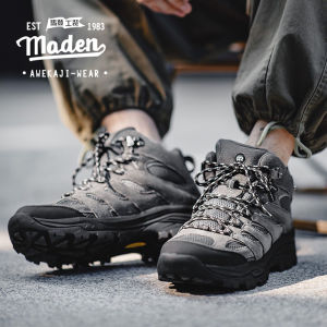 MADEN brand workwear style mens youth 2024 autumn new urban outdoor hiking shoes mens high top boots anti slip and wear-resistant sports hiking shoes