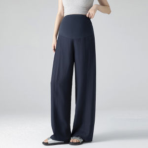 Maternity Pants Fashionable Summer Linen Thin Loose Fit