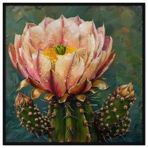 Tranh phong thủy hoa xương rồng tranh treo tường tranh dán tường tranh sơn dầu in canvas. CGI - 544