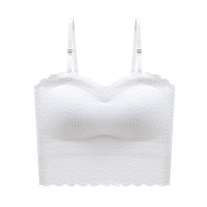 Miiow | Wireless Strapless Bra Womens Gathered Small Chest Anti-Slip Wrap Chest Anti-Light Seamless Tube Top Inner Wear Beautiful Back Bra