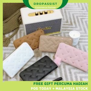 DROPASSIST 1546 READY STOCK Women Long Purse Zip Wallet Phone Pouch Wanita Beg Duit Dompet Panjang Besar Berzip Perempuan
