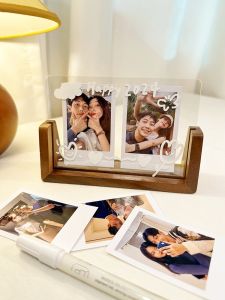 Couple Wedding Anniversary Photo Frame Acrylic Transparent Empty Frame Polaroid Photo DIY Album Table Decoration Gift