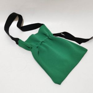 DaVee | Woven shoulder bag Green bucket bag draw string handbag